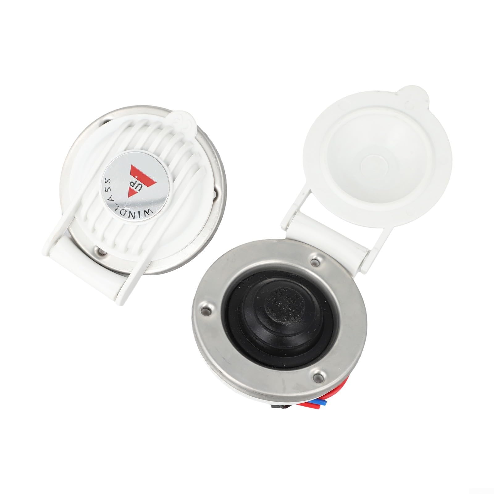 Coppia di interruttori a pedale per argano di ancoraggio marino Shophubio 12 V / 24 V con controllo salita/discesa elettrico e copertura di sicurezza compatibile con argani DC per yacht