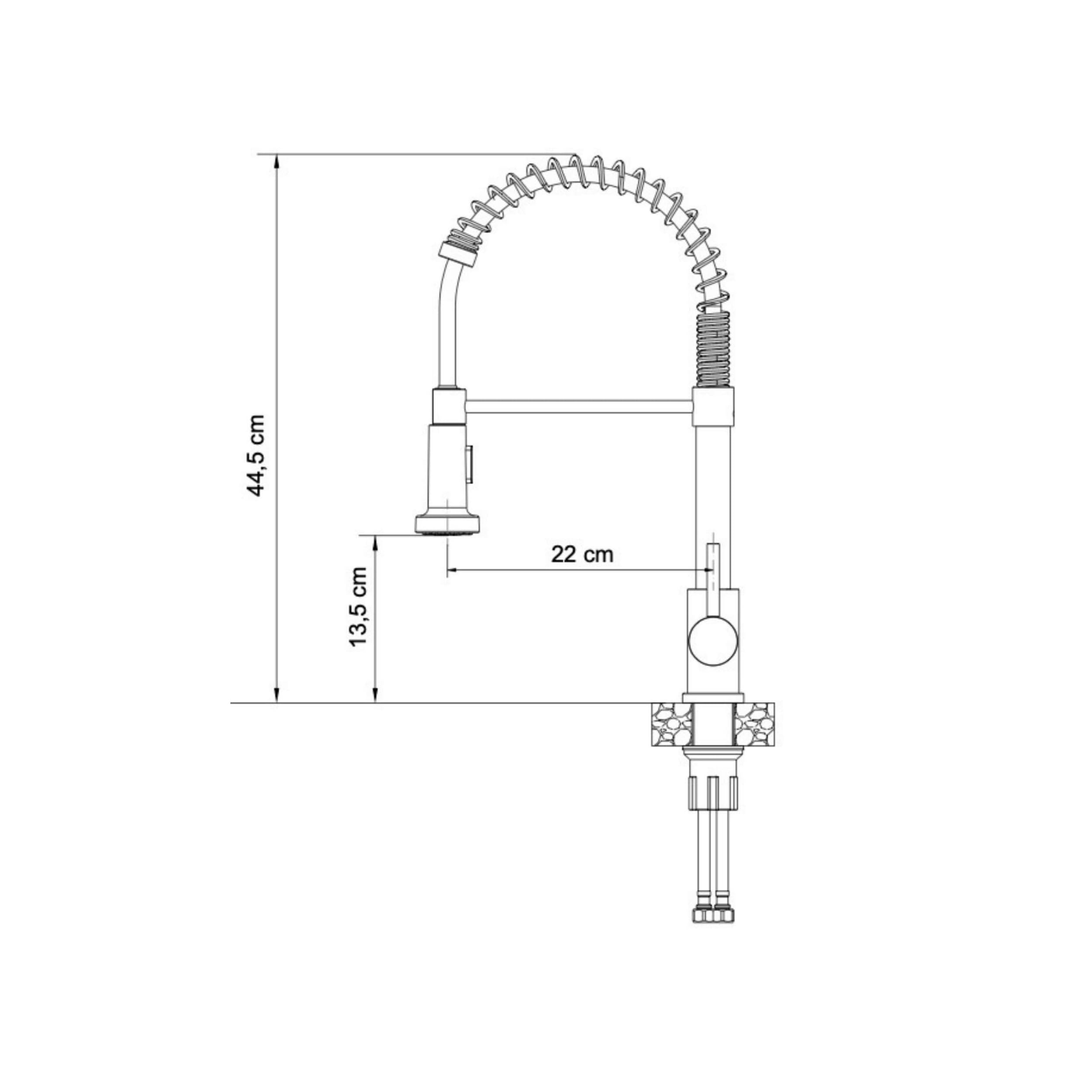 SINK Quality zlewozmywak szary z zestawem armatury 68 x 49,5 cm – zlewozmywak z kranem, syfonem Push i środkiem impregnującym – kompletny zestaw do szafki pod umywalkę z 45