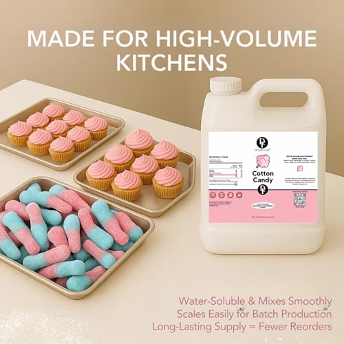 Image of Dolce Flav Cotton Candy Extract - 32 Ounce Water-Soluble Kosher, Sugar-Free, Concentrated Carnival-Style Flavoring for Baking, Frostings & Drinks