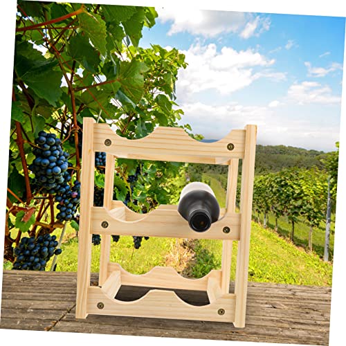 Soporte de vino SHOWERORO madera beige compacto miniatura 4