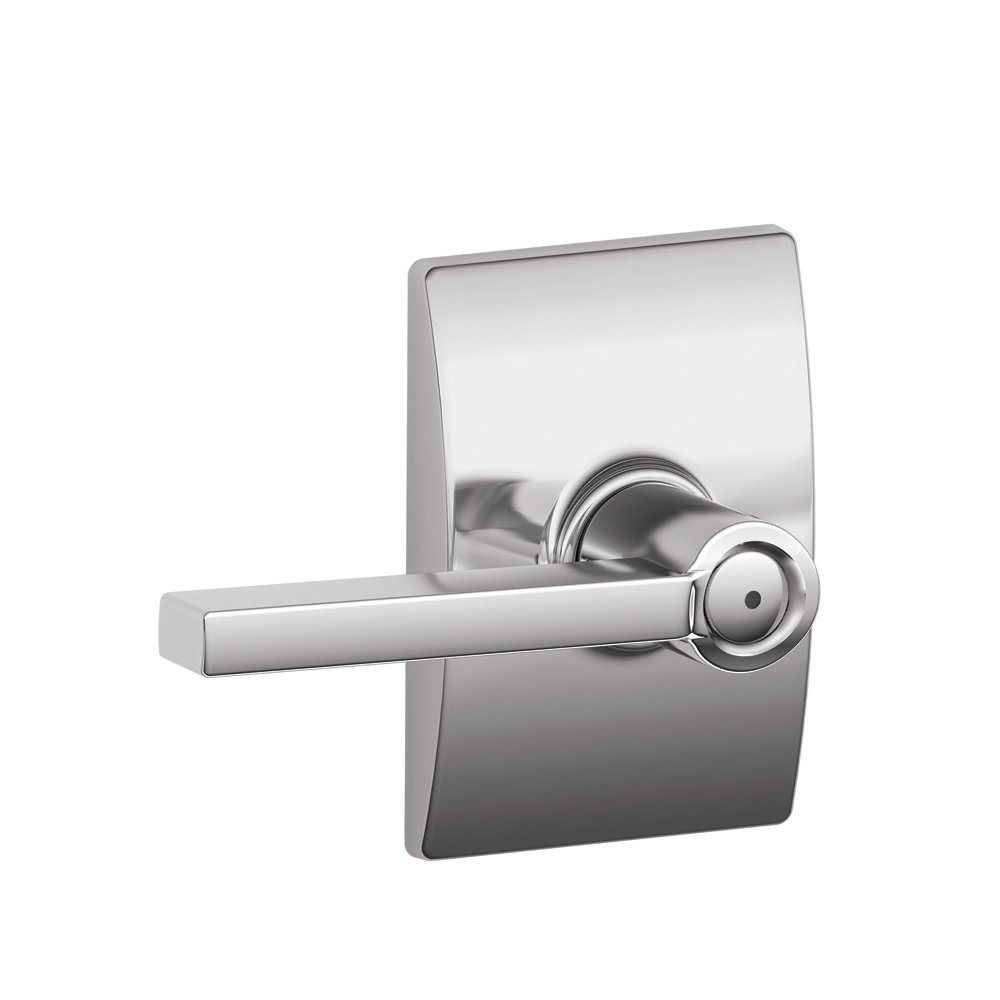 Schlage F40 LAT 625 CEN Century Collection Latitude Privacy Lever, Bright Chrome — image 1