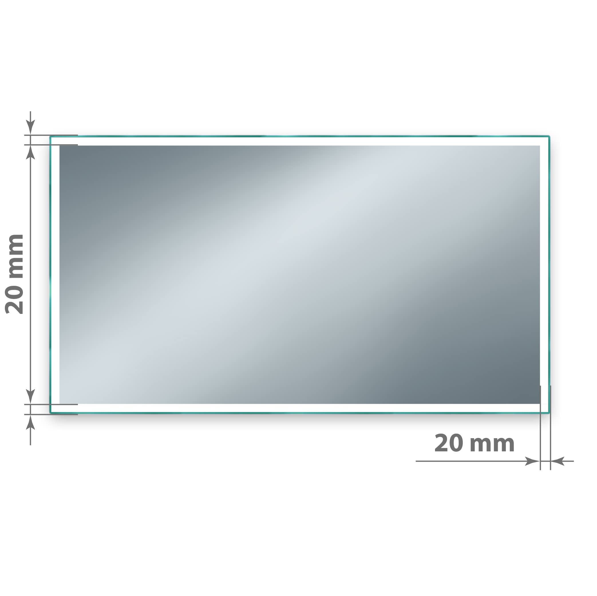 SARAR Badspiegel Spiegel Badezimmerspiegel mit schmaler rundum LED-Beleuchtung 150x100 cm Made in Germany eckiger Wandspiegel Mirror Spiegel Bad mit Licht Vittoria
