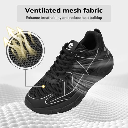 Image of FitVille Mens Walking Shoes Wide Width Thicker Cushioning Sneakers Extra Wide Shoes for Men Bouncy Shoes Non Slip Workout Gym Athletic Sneakers