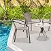 Patio Dining Chairs Set of 4, Outdoor Rattan Stackable Chairs for All Weather, Support 330 LBS, Metal Heavy Duty Portable Chair with Armrests for Backyard Lawn Garden Porch Pool and Deck (Cof)