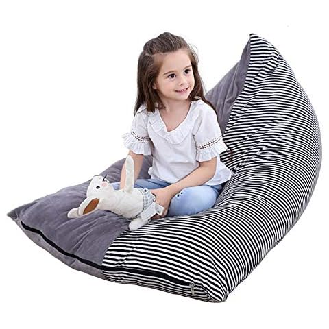 Littleduck Stuffed Animal Bean Bag Kids Toy Storage Organizer Stuffie Seat Soft Velvet Floor Foldable Chair Sofa Seat Cover for Kids, Teens and Adults Extra Large Cover