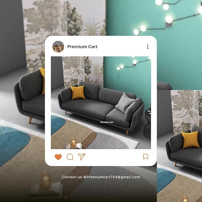 Image of Velvet Contemperory Sofa Couch with Cushion Chaise Lounge Sectional Perfect for Living Room & Bedroom Guests Home & Office (3 Seater Black)