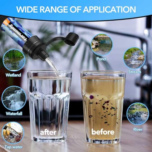Image of Straw Water Filter 5 Pack - Outdoor Camping & Hiking Survival Gear Kit for Family Use, Ultra-Light Personal Filter Straws for Backpacking, Travel, Bug-Out Bags and Emergency Preparedness