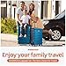 SHOWKOO Luggage Sets 3 Piece Hard Shell PC+ABS Expandable Lightweight Durable Trolley Travel Suitcase with Spinner Wheels TSA Lock, 20" 24" 28" -Caribbean Blue