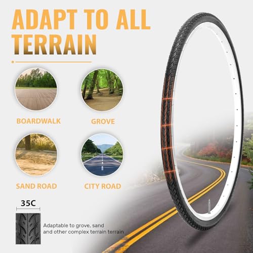 Hycline Road Bike Replacement Tire: 700x25C/700x28C/700Cx35C