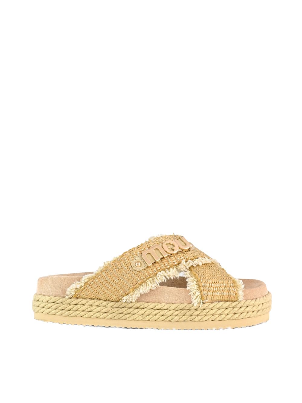Mou Criss-​Cross Rope Raffia Sandal SW451009K RMNAT 39