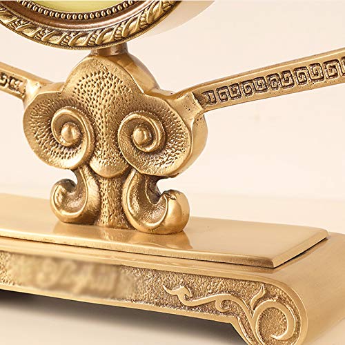 Reloj de escritorio de latón decorativo clásico para sala de estar 5