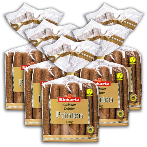 5 er Pack Aachener Kräuter-Printen 5 x 200g -Würziges original Aachener Kräuter-Gebäck