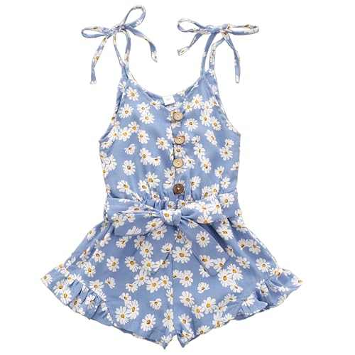 Image of Toddler Girl Clothes Baby Summer Cute Halter Romper 6 Months to 5 Years Old