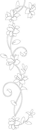 Miniatura 3 de Adhesivo decorativo de vinilo extraíble de flores de ratán blanco mate de 22 x 80 pulgadas