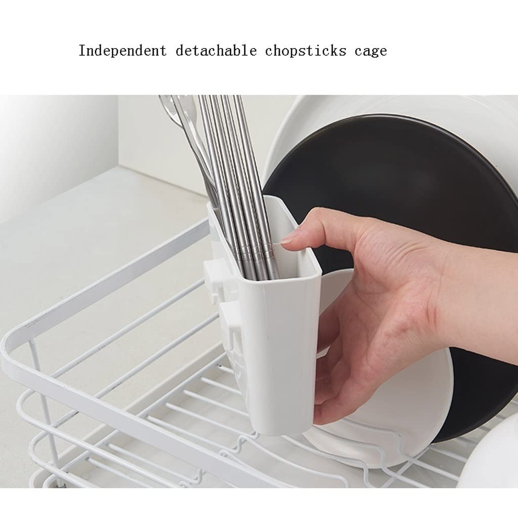 ENGENDER Escurridor de Trastes Placa de Cocina Taza Lavado Plato, Estante Secado, Organizador vajillas, Bastidor Cubiertos(A)