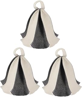 فوميز. قبعة استحمام من اللباد من 3 قطع من لوازم الساونا وغرفة البخار، قبعات ساونا سميكة، قبعات من اللباد للاستحمام والساونا، قبعات ساونا جيدة التهوية، قبعات ساونا قابلة لاعادة الاستخدام، ألوان متنوعة