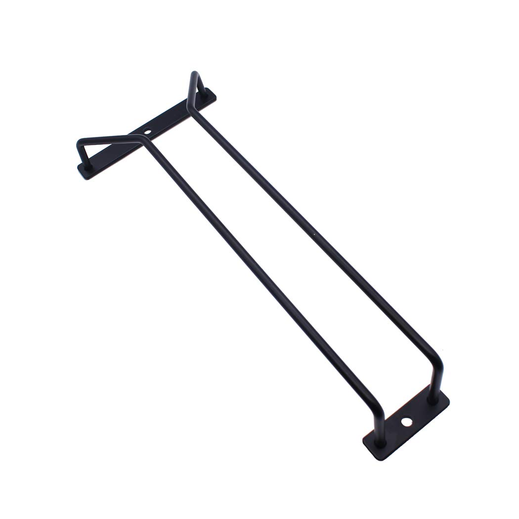 Portabicchieri Da Vino Sotto Armadio - 27cm, 2 File, Nero Con Viti - Foto 4