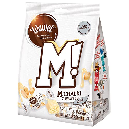 Konfekt "Michalki Biale" mit Erdnüssen in weißer Glasur 280 g