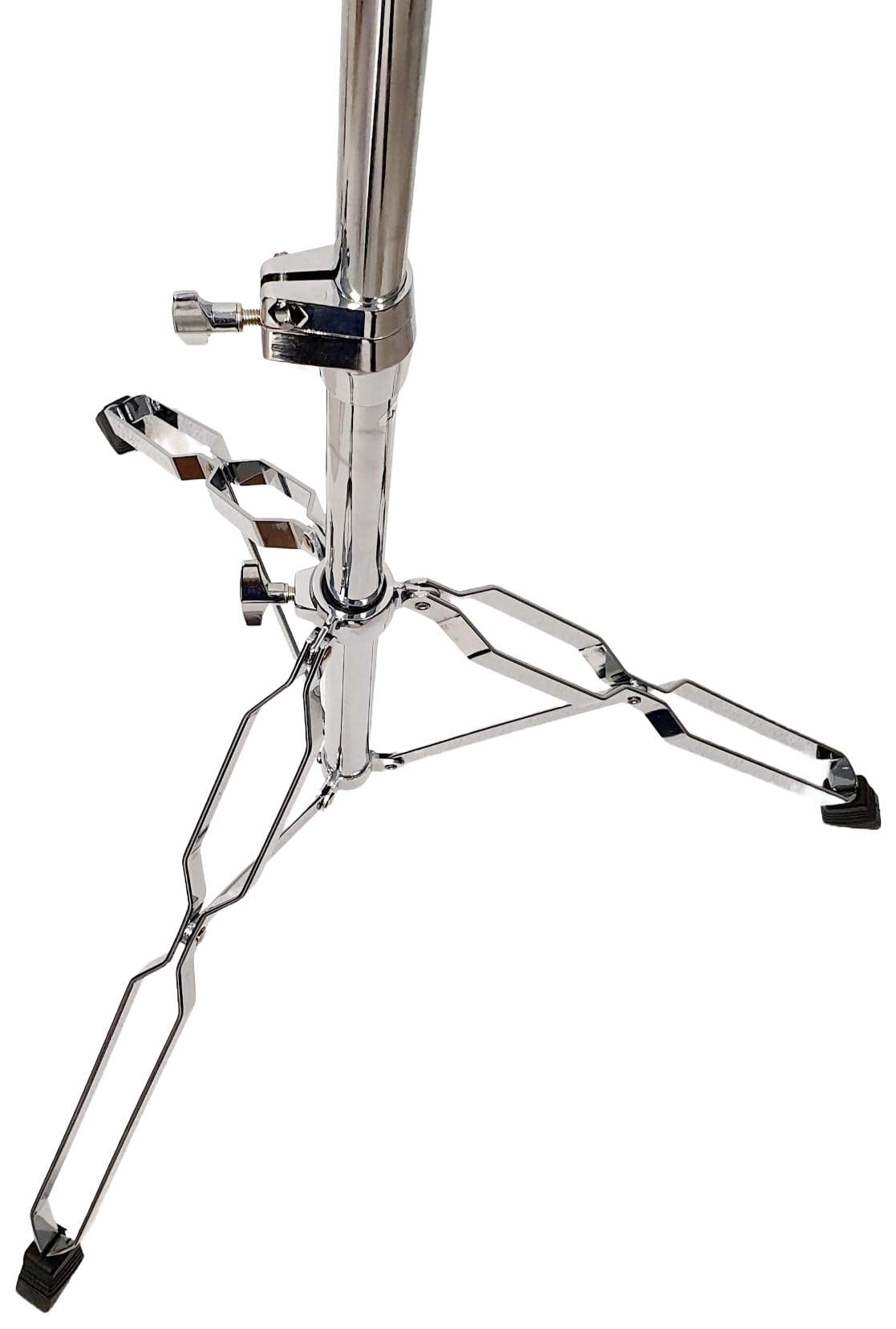 ROCKSTAR - Soporte para Platillos Jirafa CSB600 Pie de Cymbal cromado, Profesional, Altura ajustable, Convertible en Recto Patas Dobles