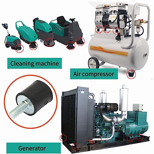 Fafeicy 4 Stück M3 Gummilager, VD8*8 M3*8 Anti Vibration Silentblock, Auto Boot Spulen, für Luftkompressoren, Dieselmotoren, Wasserpumpen, adoptiert geometrische Design (VD8*8 M3*8)