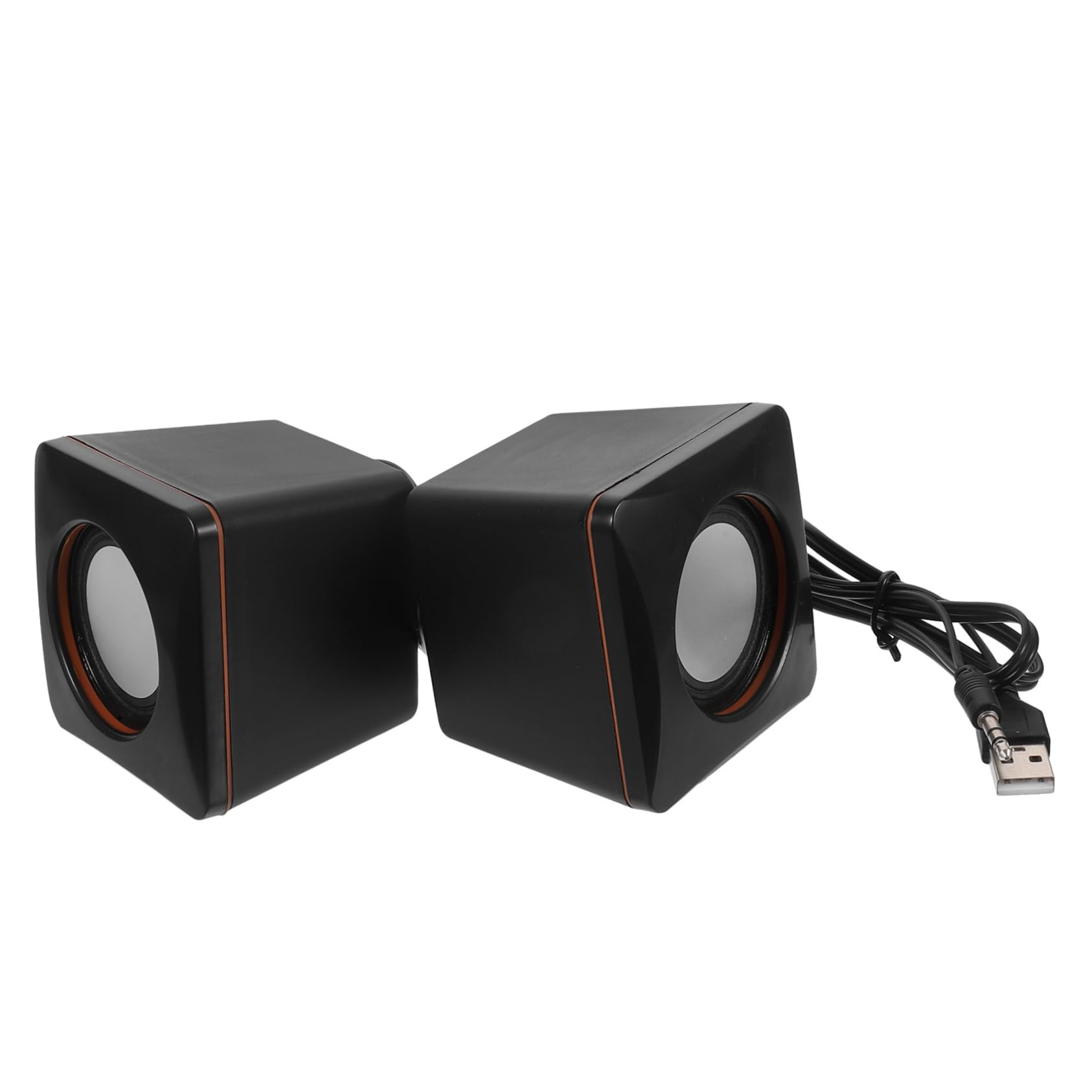 COHEALI 1 Pair Mini USB Speaker Compact Audio for Laptop Desktop Portable Multimedia Speaker Durable Design Compatible with Easy to Store and Carry