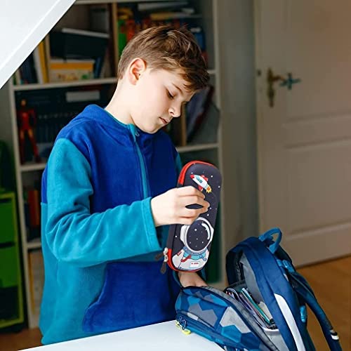 Image of LONGMIRE Plastic Big Capacity 3D Eva Space Design Pencil Pen Case, Large Storage High Capacity Bag Pouch Holder Box Organizer (Multicolor)