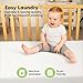 Waterproof Crib Mattress Protector Cover Fitted - 2-Pack Quiet Baby Crib Mattress Pad Sheets, 52