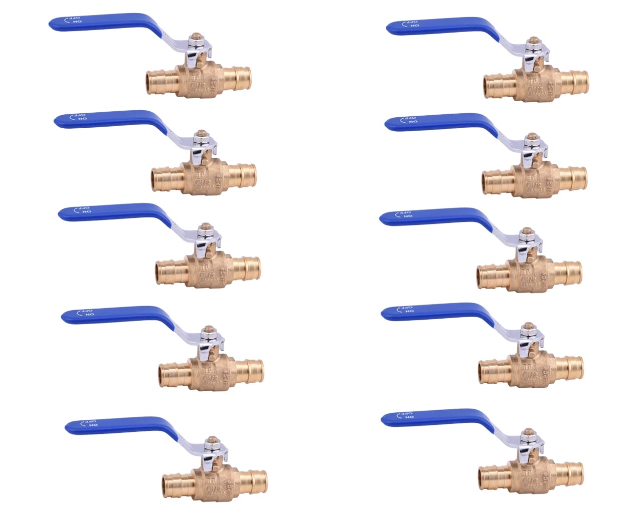 LD - Válvula de bola de expansión en frío 1/2 "ProPex en latón sin plomo para tubo PEX A (paquete de 10)