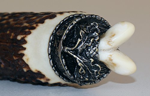 Foto von Jagdmesser Trachtenmesser Hirschfänger Jagdnicker Jäger Hirsch Wild ECHTE Grandeln Fischer Jagd-Messer für Lederhose oder Fischen Jagen echt versilbert Stahl-Klinge