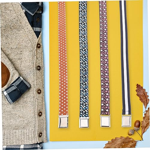 NOLITOY 4 pcs Elastic Waist Belts Stretchy Belts for Boys with Buckle Comfortable Thin Waistband for Jeans Dress Skirt School Casual Wear3