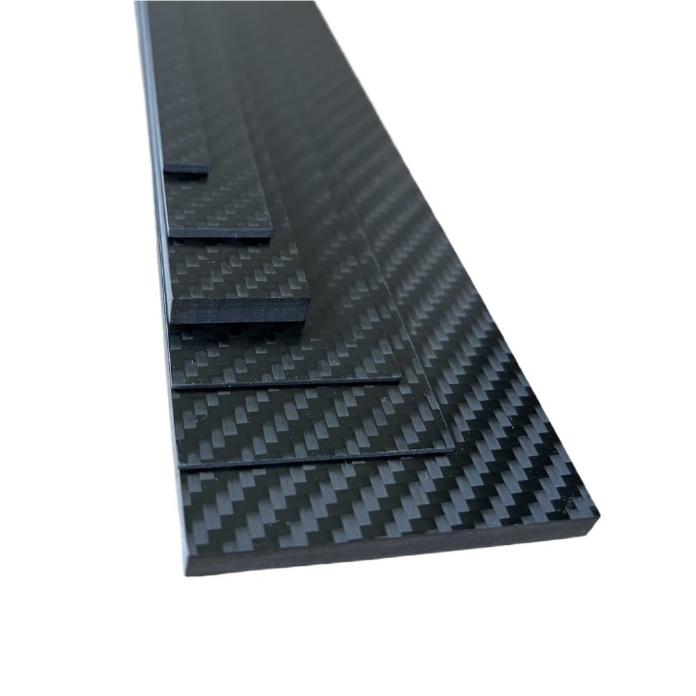 Engineering Fiber Laminate Thick 0.2-6mm, Twill Matte 3K Carbon Board High Strength Strip Flat Sheet 1pc(6.0x65x500mm)