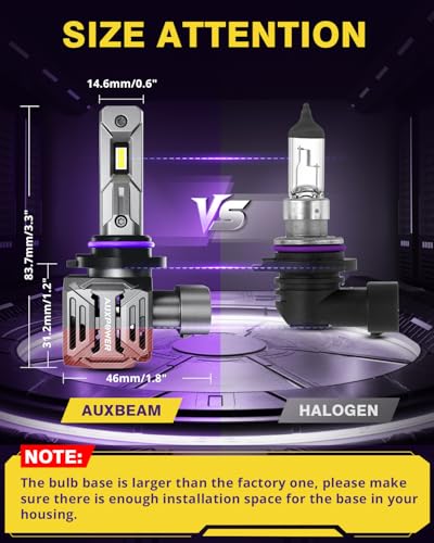 Auxbeam X3 Series 9005 Luces Antiniebla LED 24000LM miniatura 2