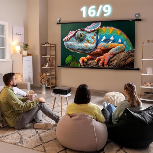 Pantalla de Proyección Manual 72" 16:9 HD para Interior y Exterior miniatura 6