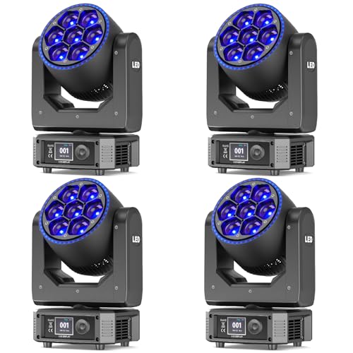 Testa Mobile LED DMX512 50W RGBWA/UV | Effetti 6 In 1 Per Discoteca, Matrimoni E Feste | Controlo DMX, Auto E Master/Slave - Foto 5