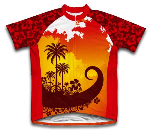 ScudoPro Tropical Sunset Short Sleeve Cycling Jersey for Youth - Size XS