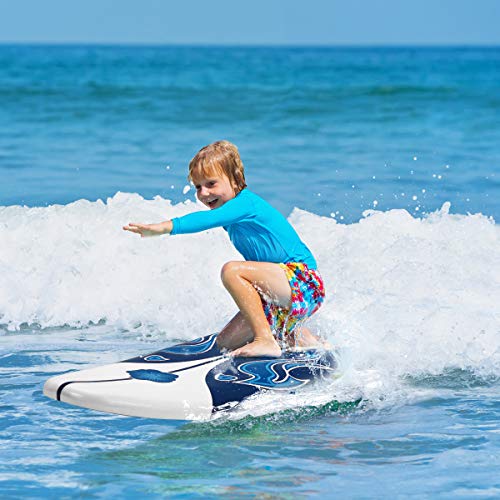 image for Giantex 6' Surfboard Surfing Surf Beach Ocean Body Foamie Board with R