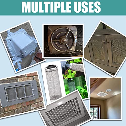 Drahtgeflecht-Blätter Wire Mesh Feinmaschig Filtersieb Blatt Edelstahlgitter Edelstahl Gitter Drahtgewebe Metall Fliegengitter Drahtgitter für Türen Verhindert Mäuse Insekten Schlangen 35 x 120cm