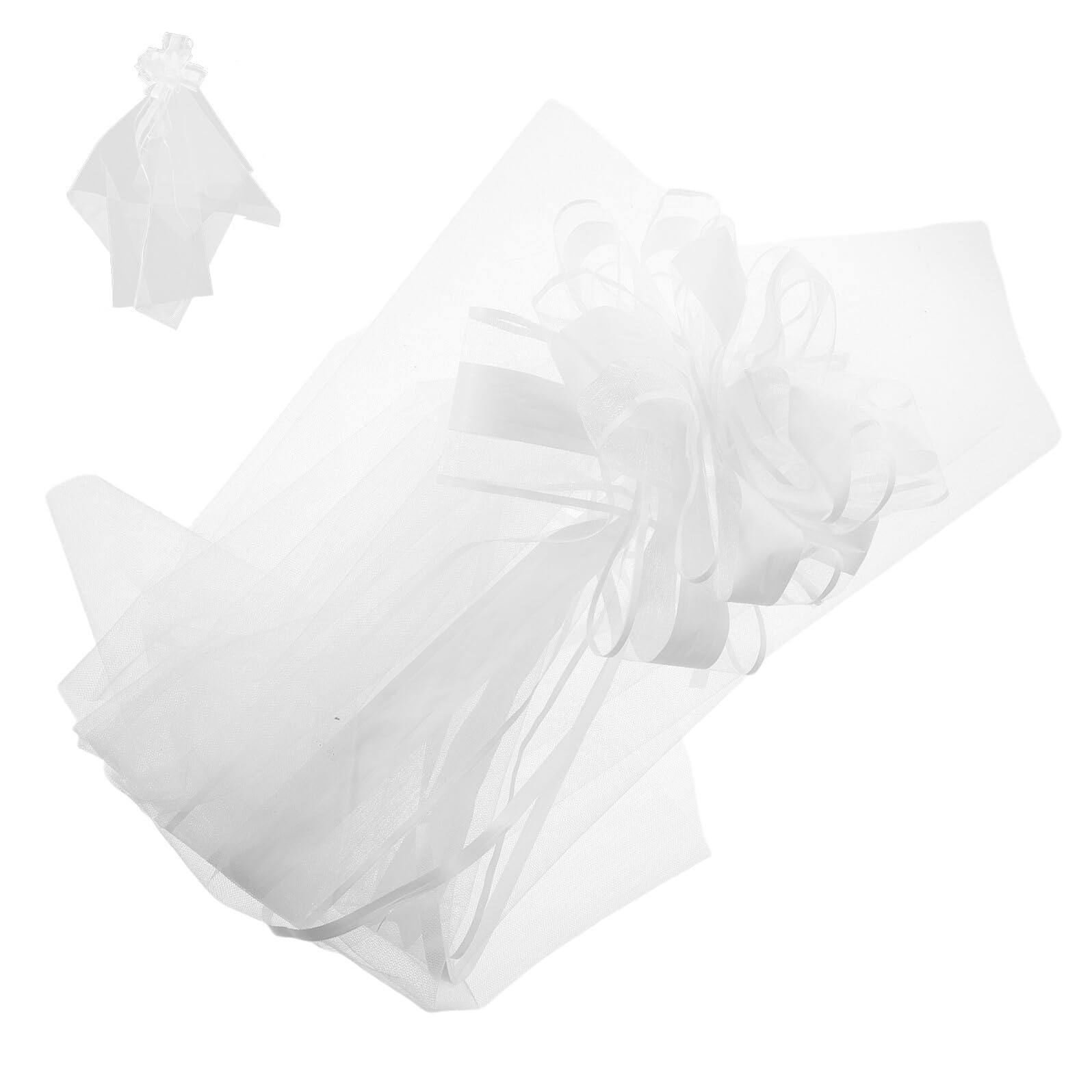 Lazos de Tul para Bancos de Boda de Alta Densidad con Cintas Elegantes para Eventos 12 Uds