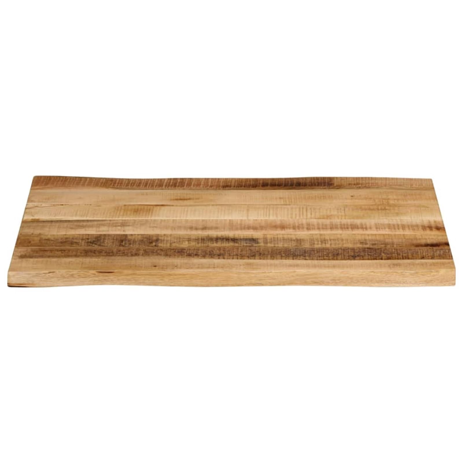 Piano Tavolo, Sostitutivo con Bordi Vivi 80x60x2,5 cm in Legno Massello di Mango Grezzo per Rinnovo Tavolo Casa e Ufficio