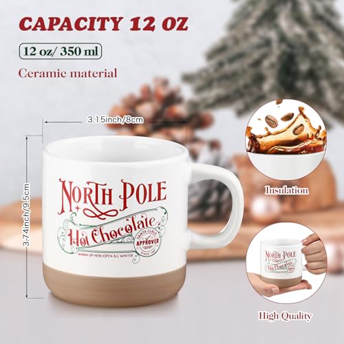 Set de 10 Tazas de Cerámica para Chocolate Caliente Navidad miniatura 2