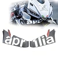 Für Aprilia RS660 Motorrad Winglet Aerodynamischer Spoiler 8 Farben, einstellbares und leichtes ABS-Material verbessert Stabilität und Leistung (Weiße Kohlefaser)