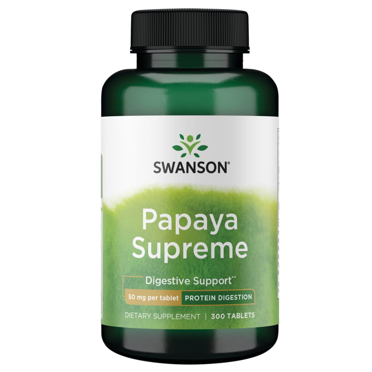 Swanson Papaya Supreme Digestive Enzyme 50 mg, 300 Tablets