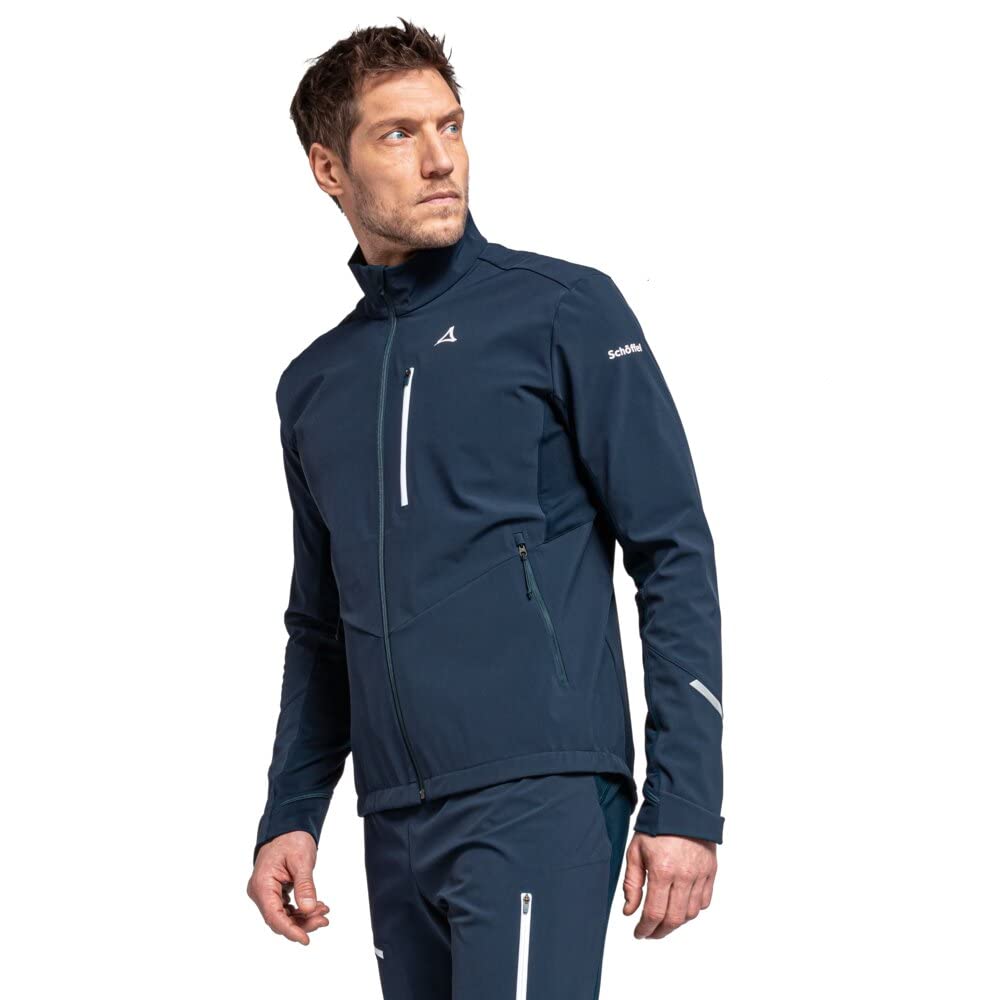 Schöffel Herren Softshell Jacket Rinnen M, wind- und wasserabweisende Winter Wanderjacke mit Body Mapping Technologie, atmungsaktive Outdoorjacke für Wintersport