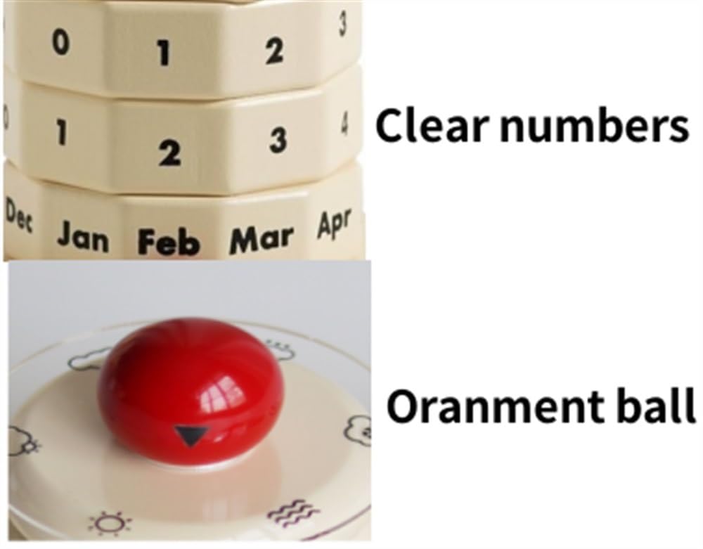 Calendario da tavolo, calendario perpetuo con rotazione manuale, promemoria date speciali, calendario decorativo creativo da scrivania per ufficio, casa (nero)