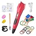 XINGHE Pluma de Impresión 3D, con filamento de 12 Colores PLA, Compatible con PLA y ABS Filamentos, Regalos de Juguetes de Cumpleaños y Navidad para Niños y Adultos (Rojo)