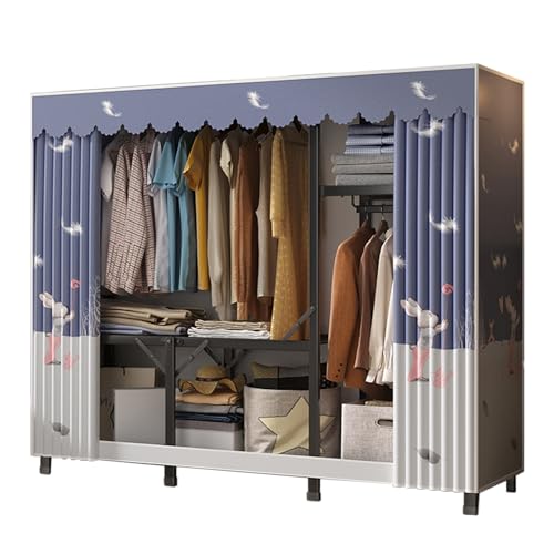 Armoire portable pliable en tissu pour optimiser le rangement des vêtements de saison