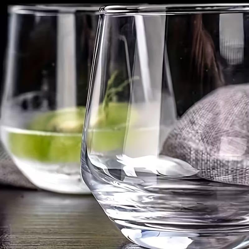 Image of PrimeWorld 370ML Vintage Drinking Glasses - Set of 6 | Premium Water, Juice, Cocktails, Mocktails, Whisky & Beverage Glasses | Elegant & Durable Glassware for Everyday Use