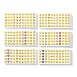 AEUXZA Set di Adesivi Emoji 24 Fogli (1320 Pezzi), Mini Smiley 1cm per Ricompense, Materiale Didattico & Bambini, Adesivi Divertenti Emoticon per Bullet Journal, Calendari & Decorazioni Smartphone
