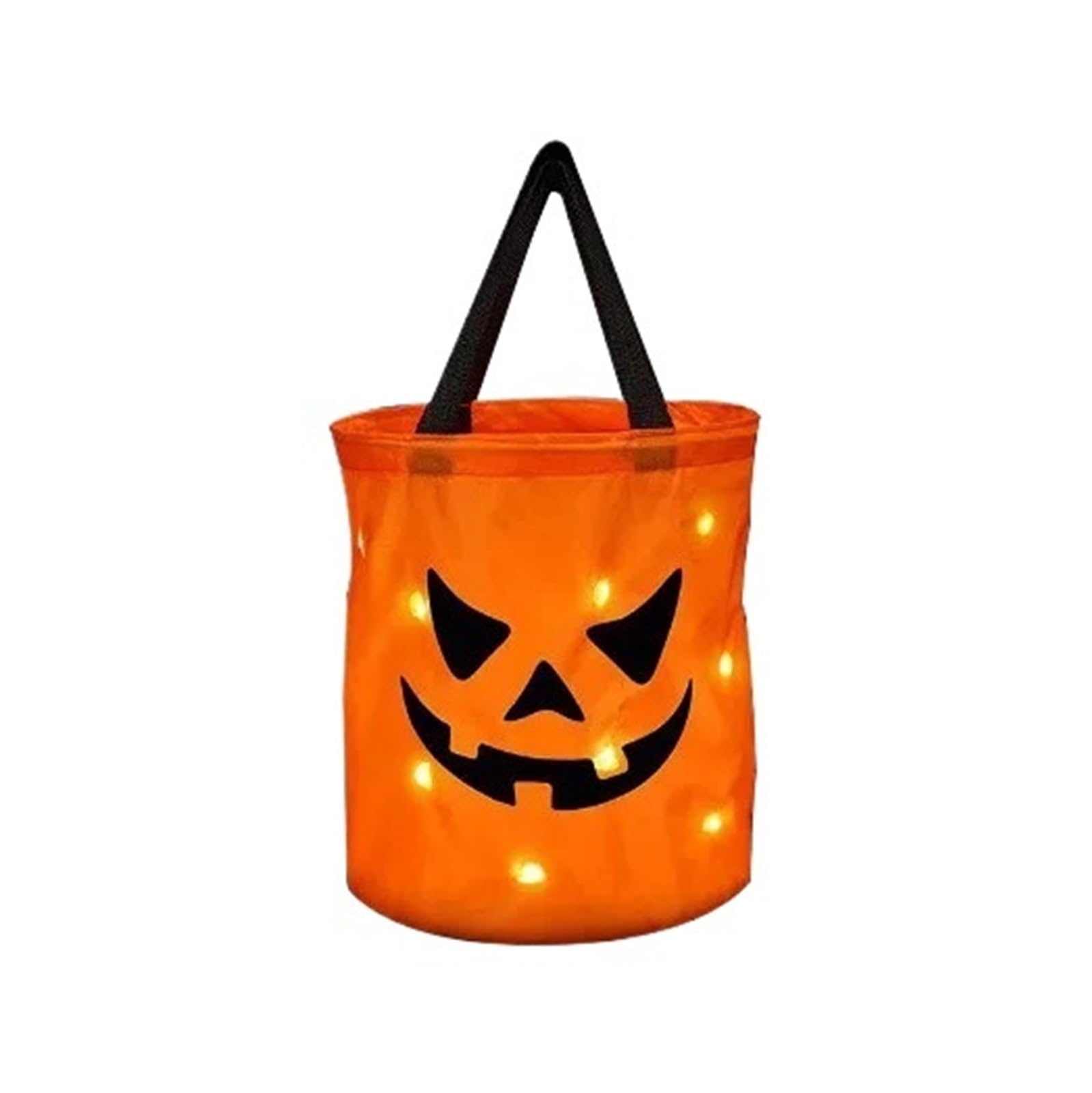 Light Halloween Trick Or Treat Bucket Pumpkin Candy Bags