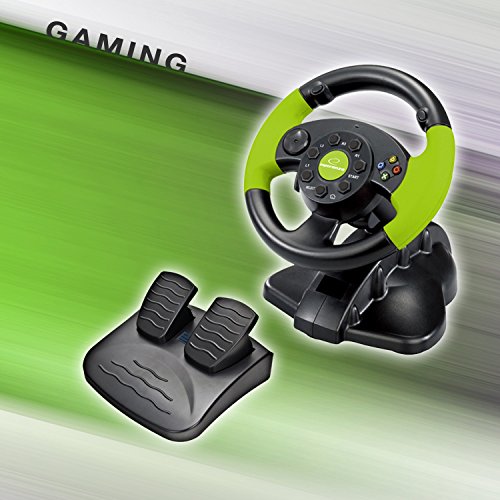 ESPERANZA - Volante - EG104 USB PC, PlayStation 3, Xbox 360 - Negro, verde incl. pedales - imagen 5